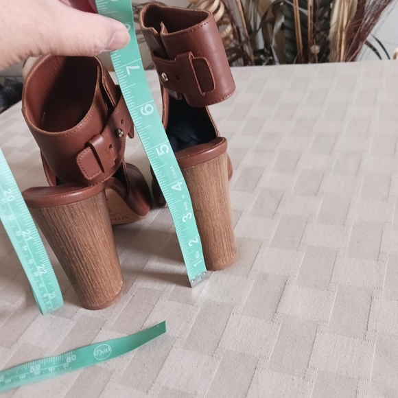 Vince Addie Leather Peep Toe Slingback Booties - Picture 15 of 16